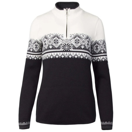 Ženski džemer Dale of Norway Moritz Fem Sweater crna/bijela Black White Darkcharcoal