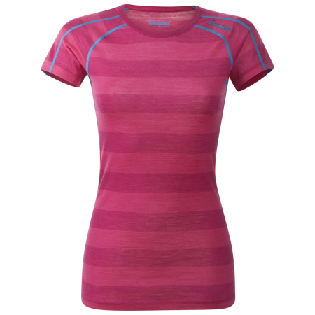 Ženska majica Bergans Soleie Lady Tee plava/ružičasta HotPinkStriped
