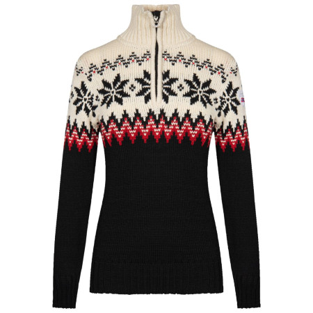 Ženski džemer Dale of Norway Myking Fem Sweater crna Black Raspberry Offwhite