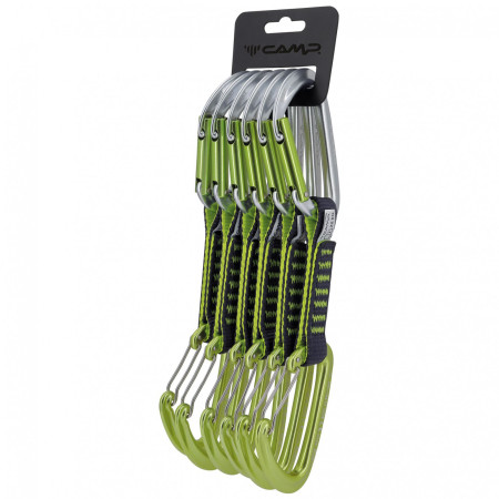 Karabiner za penjanje Camp Orbit Mixed Express 6 Pack 11 Cm zelena