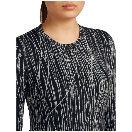 Ženska funkcionalna majica Icebreaker Women Merino 260 Tech Vertex LS Crewe Delta Lines AOP