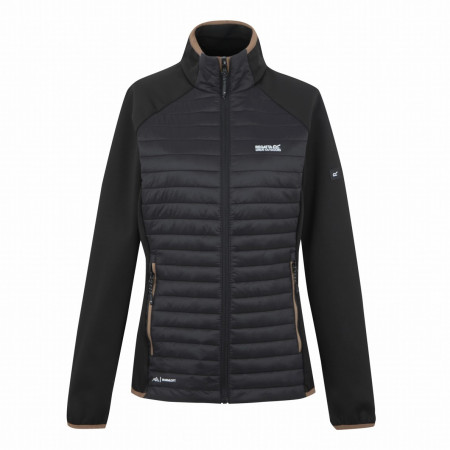 Ženska jakna Regatta Women’s Clumber Hybrid crna Black(Mocha)