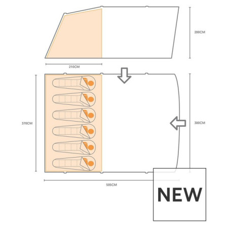 Šator na napuhavanje Regatta Kolima V3 6