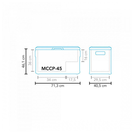 Prijenosni hladnjaci Mestic Coolbox Compressor MCCP-45 AC/DC
