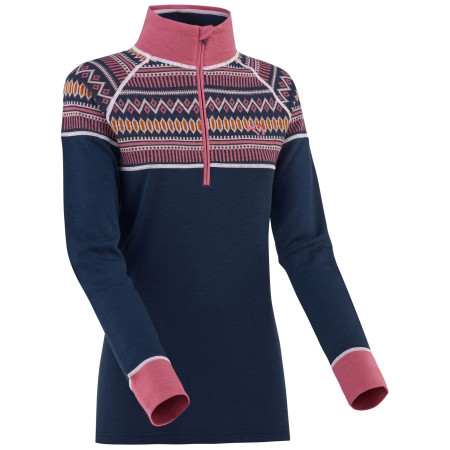 Ženska funkcionalna majica Kari Traa Løkke H/Z plava/ružičasta marin