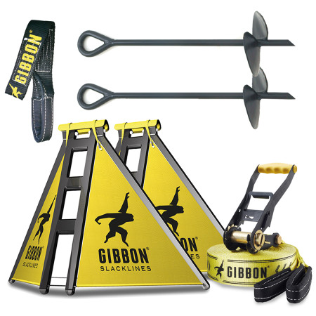Slackline Gibbon Independence Kit Classic crna/žuta
