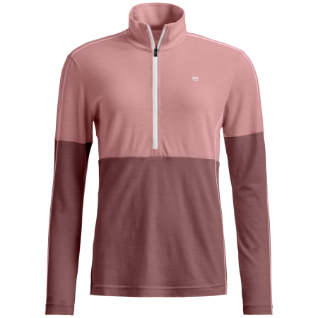 Ženska funkcionalna dukserica Ortovox 185 Rock'N'Wool Zip Neck ružičasta Dusk Rose
