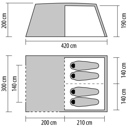Obiteljski šator Coleman Cook 4