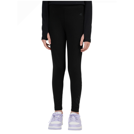 Dječje tajice 4F Tights Cas F313 Deep Black crna Deep Black