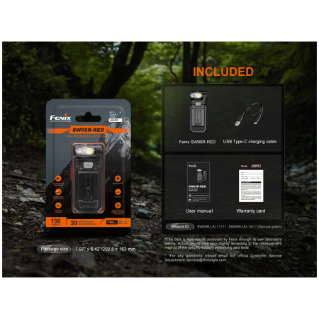 Džepna svjetiljka Fenix SW05R-RED