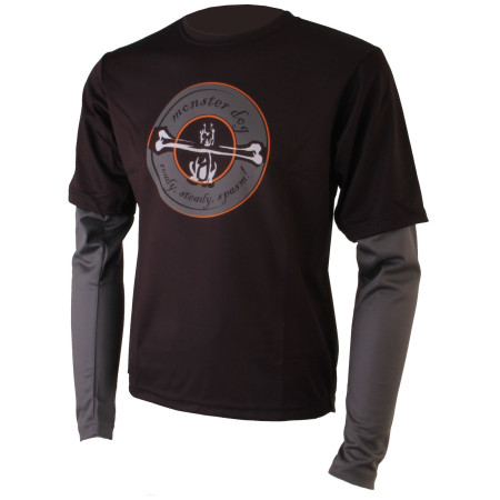 Muški dres Axon Monster dlouhý rukáv crna/siva
