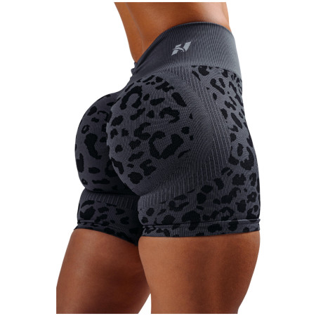 Ženske kratke hlače Nebbia Push-Up Compression Leopard Shorts Primal crna BLACK LEOPARD