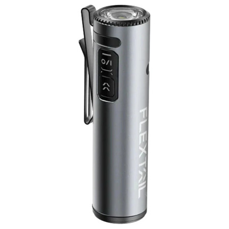 LED svjetla Flextail ZERO Flashlight 1200 + EDC srebrena