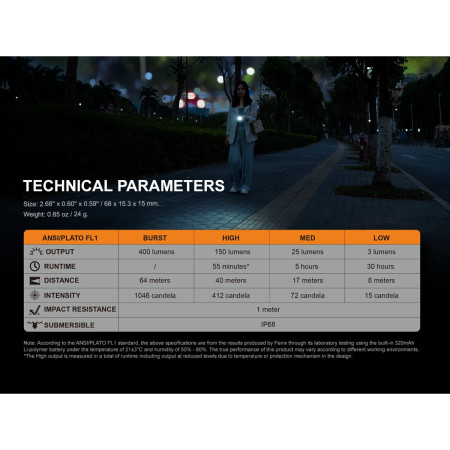 Baterijska lampa na punjenje Fenix Nabíjecí svítilna E05R