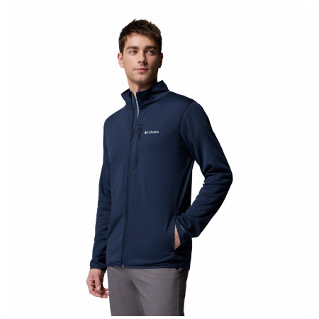 Muška dukserica Columbia Essential Hike™ Grid Fleece Full Zip tamno plava Collegiate Navy