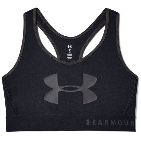 Sportski grudnjak Under Armour Mid Keyhole Graphic crna Black/JetGray/JetGray