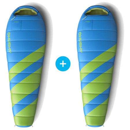 Set vreća za spavanje i uložak za vreću Husky Set spacáků Husky Mantilla -5° zelena/plava