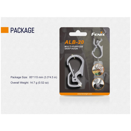 Karabiner Fenix Višenamjenski karabiner od titana Fenix ALB-20
