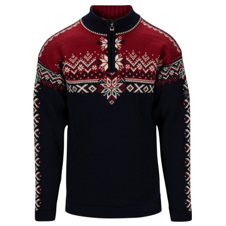 Muški džemper Dale of Norway 140th Anniversary Masc Sweater tamno plava Navy Redrose Offwhite