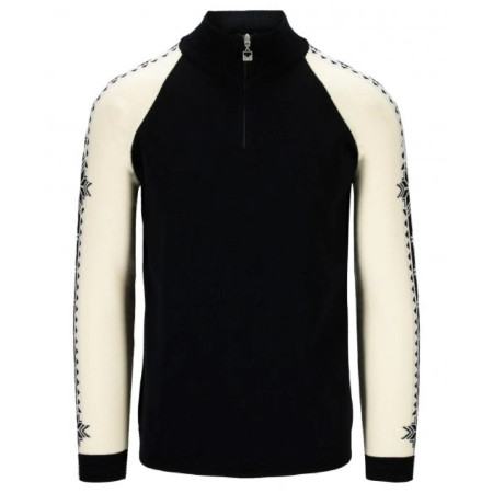 Muški džemper Dale of Norway Geilo Masc Sweater crna/bijela Black Offwhite