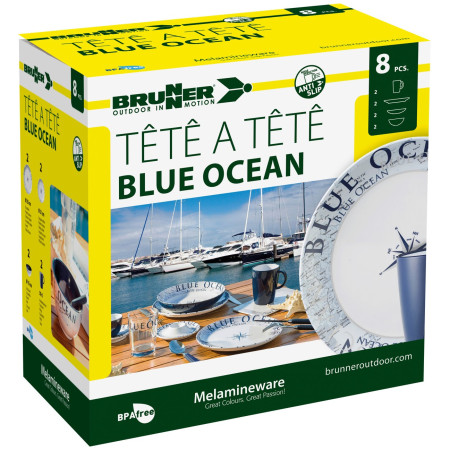 Set posuđa Brunner Set tête-à-tête Blue Ocean 8 pcs