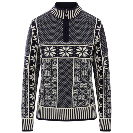 Ženski džemer Dale of Norway Vardåsen Fem Sweater tamno plava/bijela Marine Offwhite