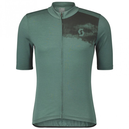 Muški biciklistički dres Scott M's Gravel Merino SS tamno zelena