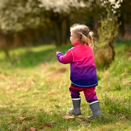 Dječje softshell hlače WAMU Mozaika purple