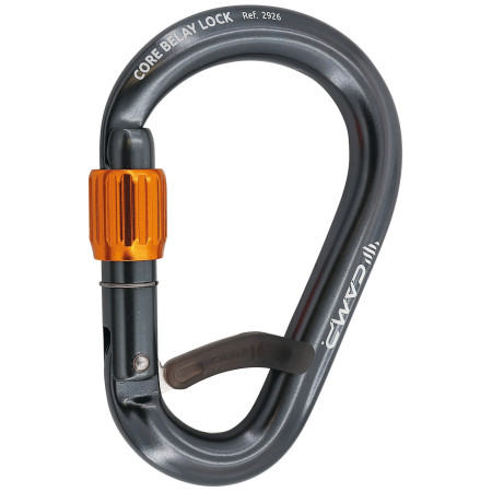 Karabiner Camp Core Belay Lock siva/narančasta Gun Metal