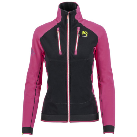 Ženska funkcionalna dukserica Karpos Alagna Evo W Jacket crna/ružičasta Black/Cabaret