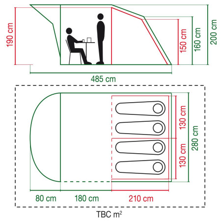 Šator Coleman Oak Canyon 4 Blackout