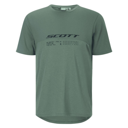 Muška biciklističa majica Scott Tee M's Vertic DRI SS tamno zelena tranquil green