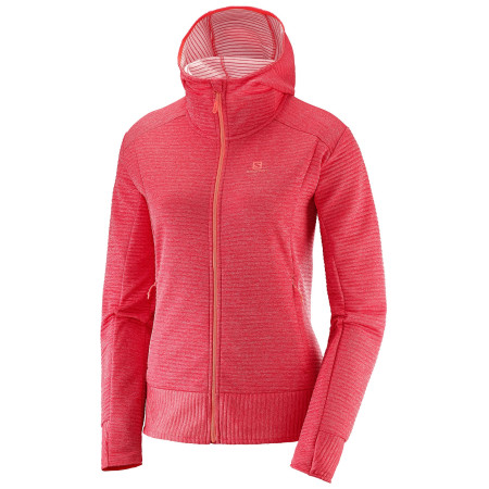 Ženska dukserica Salomon Right Nice Mid Hoodie W crvena Coral