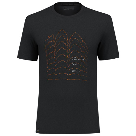 Ženska majica Salewa Pure Skyline Dry M T-Shirt. crna