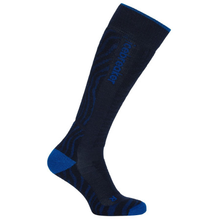 Ženske čarape Icebreaker W Mer Ski+ Medium OTC Mountain Contour crna/plava Mnav/Lazu/Black