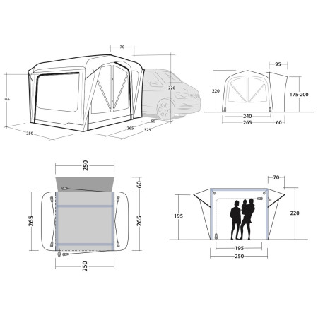 Šator za kamper Outwell Cross PowerAir