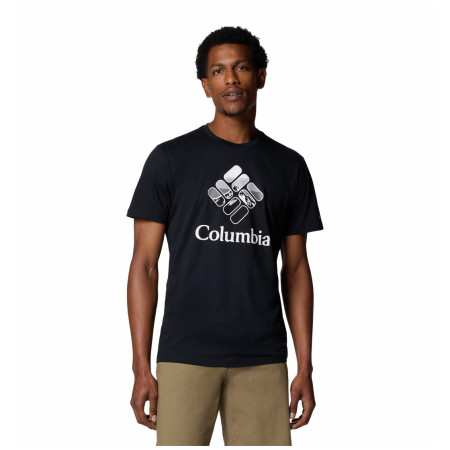 Muška majica Columbia M Rapid Ridge™ Graphic Tee crna/siva Black, Heavenly Stacked Gem