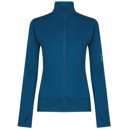 Ženska funkcionalna dukserica Icebreaker Women Merino Blend 300 RealFleece™ Descender LS Zip plava Atlantis