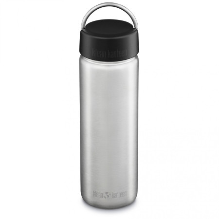 Boca od nehrđajućeg čelika Klean Kanteen Wide w/Wide Loop Cap - brushed stainless 800 ml srebrena