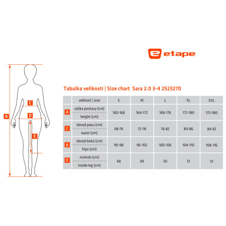 Ženske biciklističke hlače 3/4 Etape Sara 2.0 3/4