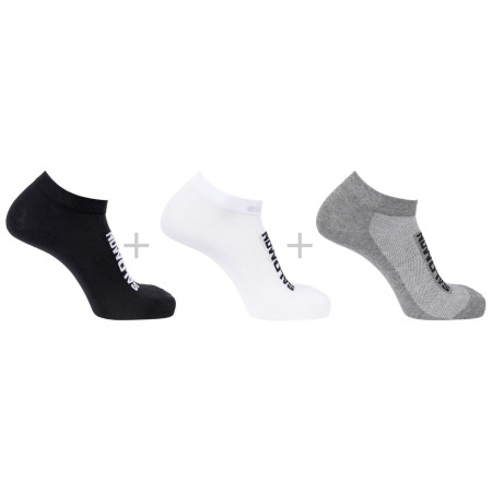 Čarape Salomon Everyday Lite Low 3-Pack crna/siva Black / White / Frost Gray