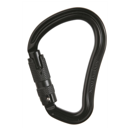 Karabiner Singing Rock Hector Triple Lock crna Black