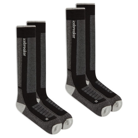 Muške čarape Icebreaker Men Mer Ski+ Medium OTC 2 Pack crna/siva Blk/Ether/Graph