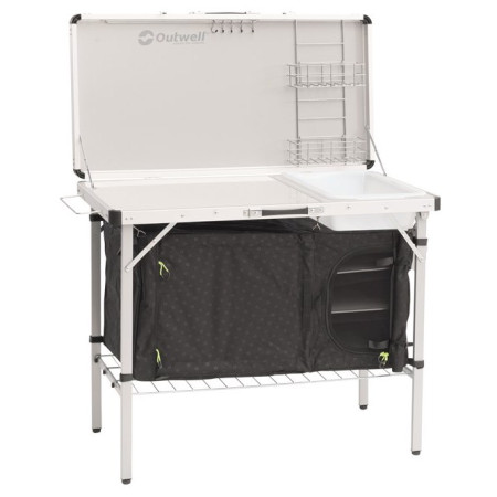 Kuhinja Outwell Drayton Kitchen Table crna/bijela