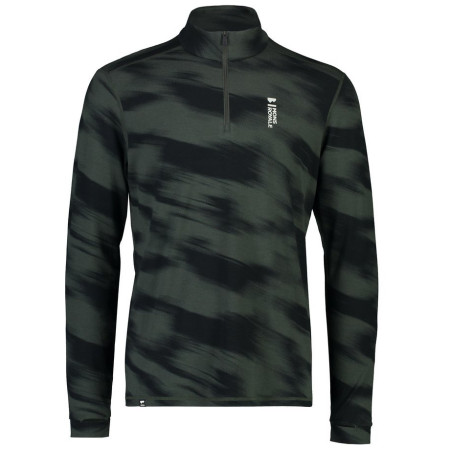 Muške funkcionalne majice Mons Royale Cascade Merino Flex 200 1/4 Zip Rosin Motion crna/siva RosinMotion