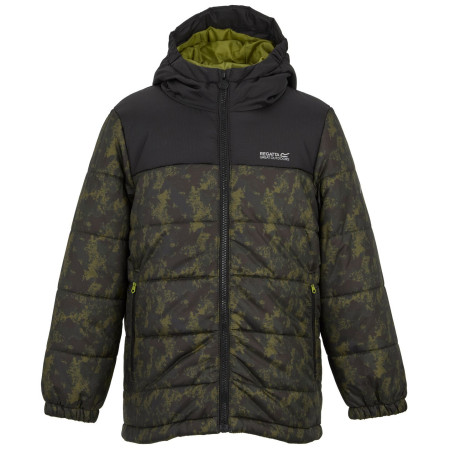 Dječja zimska jakna Regatta Lofthouse Black/Distress Camo khaki/crna Black/Distress Camo