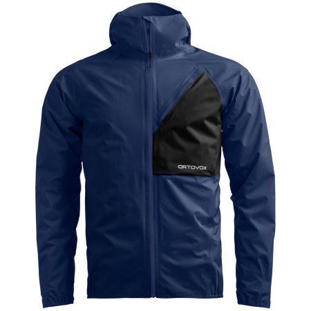 Muška vodootporna jakna Ortovox Trace 2.5L Jacket M plava/crna Blue Nunatak