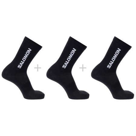 Čarape Salomon Everyday Lite Crew 3-Pack crna Black