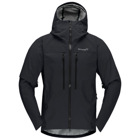 Muška jakna Norrona trollveggen Gore-Tex Pro light Jacket crna Caviar Black