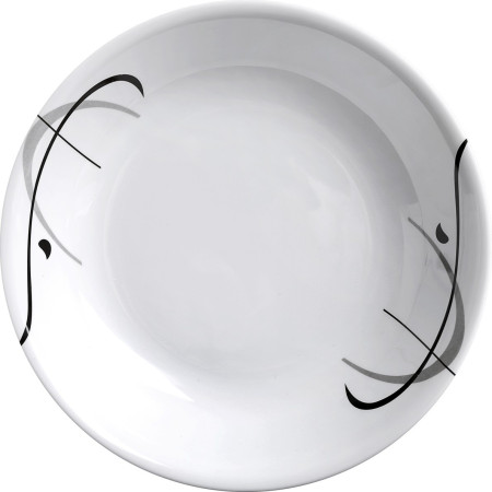 Tanjur Brunner Deep Plate ø 21cm bijela/crna